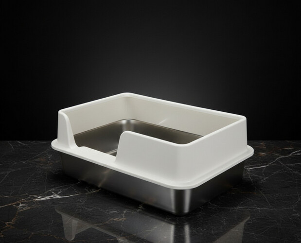 مرحاض قطط من الستانلس ستيل