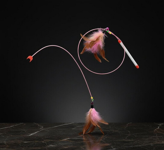 لعبة السلك المرن مع الريشة