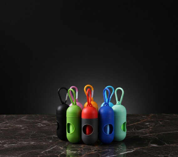 موزع أكياس جمع الفضلات – ألوان متعددة