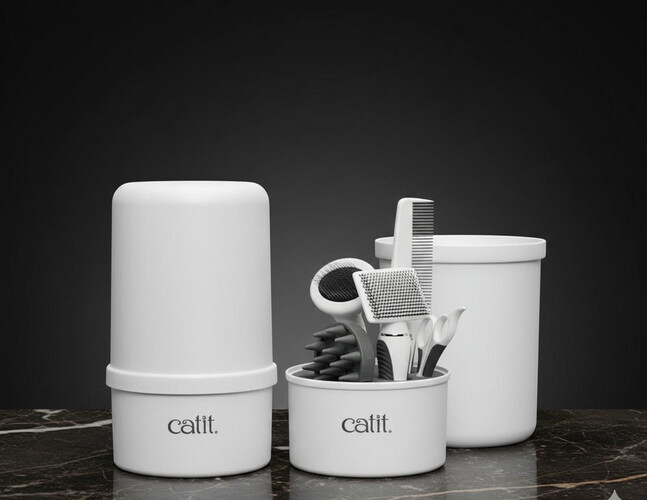 طقم عناية Catit للقطط قصيرة الشعر