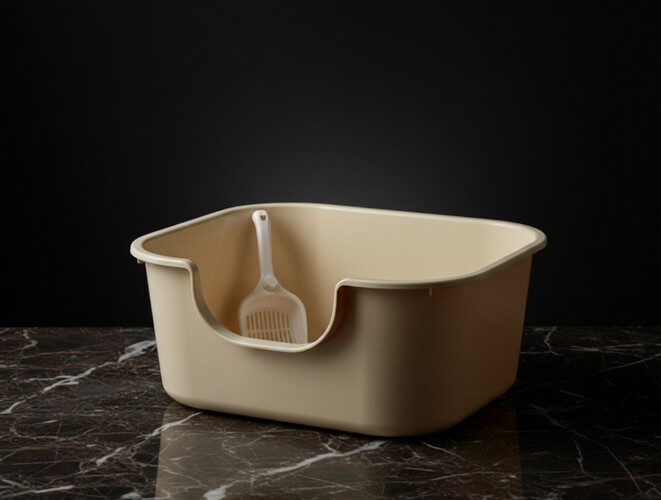 مرحاض قطط واسع المساحة