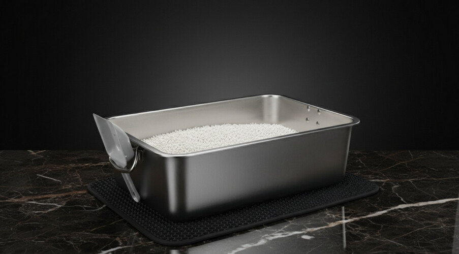 Stainless Steel Litter Box (Shovel and Handle)