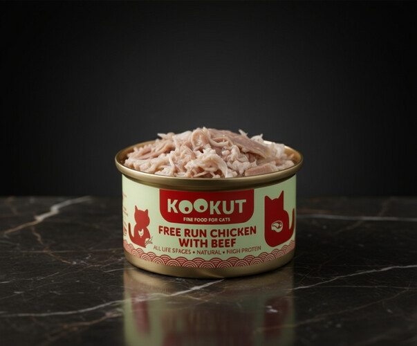 دجاج مع اللحم - كوكت علب الاكل الرطب