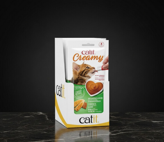 وجبة كريمية قابلة اللعق من كات إت – دجاج ولحم غنم (4 قطع)