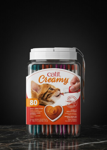 برطمان وجبات كات إت الكريمية القابلة للّعق – 80 قطعة × 10 غرام