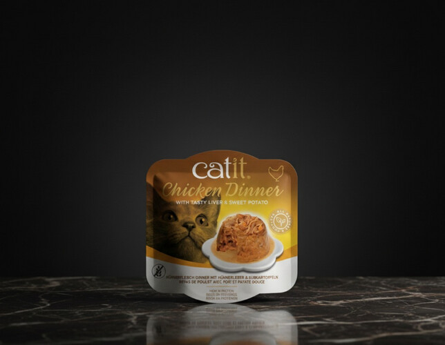 كات إت دجاج مع كبد وبطاطا حلوة 80 غرام – 6 قطع