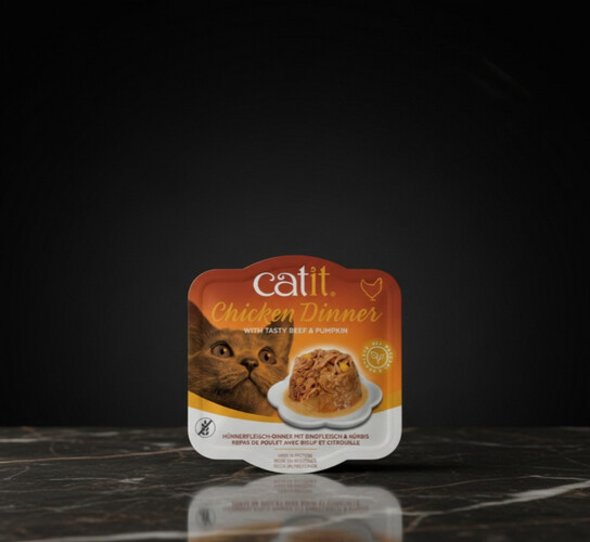 كات إت دجاج مع لحم بقري ويقطين 80 غرام – 6 قطع