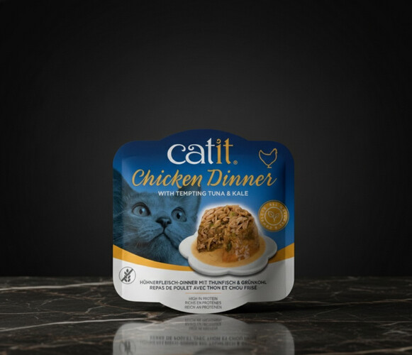 عشاء كاتيت بالدجاج والتونا والكايل – 80 غرام، 6 علب/صندوق