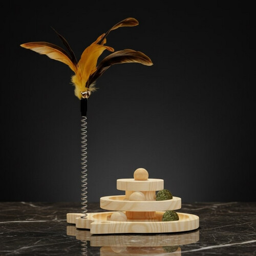 لعبة رولر للقطط مع كرات الكات نب