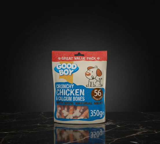 عظام بالدجاج والكالسيوم من جود بوي 350 غرام