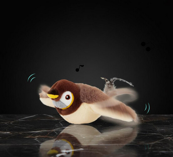 Interactive Bird Toy for Cats with Sound & Motion