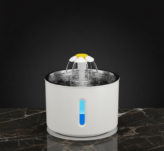 موزع مياه للحيوانات الأليفة  - ابيض