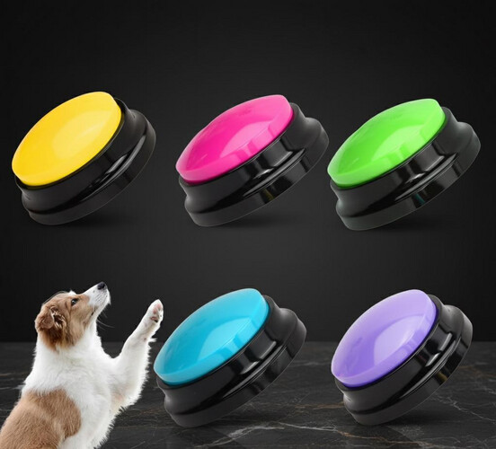 أزرار قابلة للتسجيل للكلاب قطعه واحده