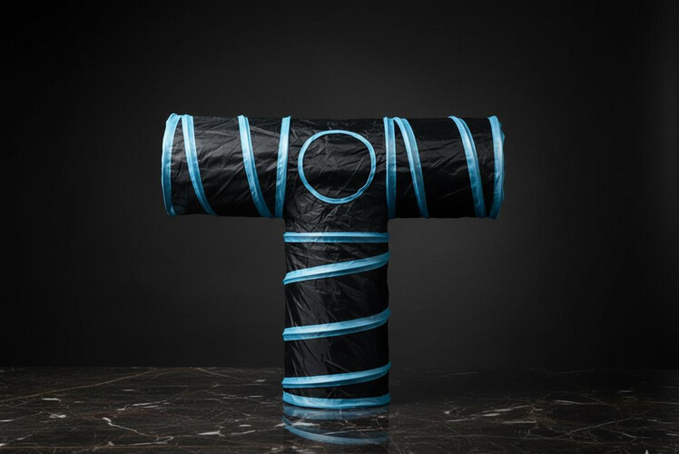 Interactive T-Shaped Cat Play Tunnel – Small Size