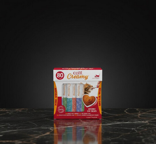 Catit Creamy Treats Mega Mix Gift Box – 80 × 10g
