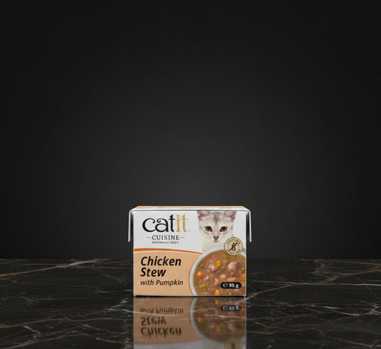 يخنة الدجاج مع اليقطين من Catit – طعام رطب للقطط (95 جم × 12)