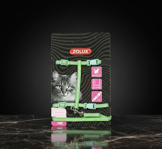 طقم حزام ومقود للقطط