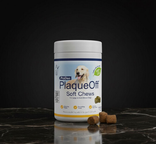 برو دين بلاك أوف – مكافآت طرية للعناية بأسنان الكلاب الكبيرة والعملاقة، 60 قطعة (180 غ)