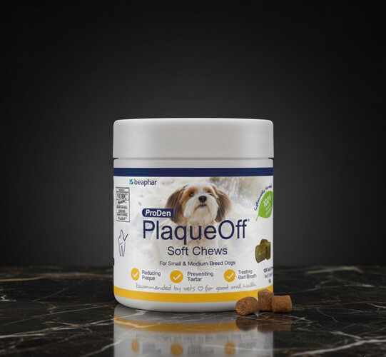 برو دين بلاك أوف – مكافآت طرية للعناية بأسنان الكلاب الصغيرة والمتوسطة، 120 قطعة (90 غ)