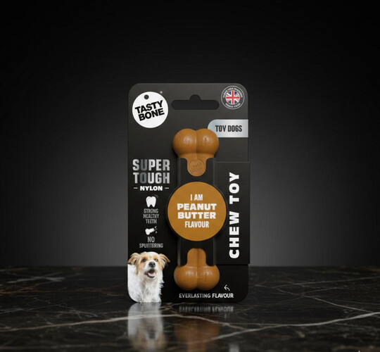 لعبة مضغ نايلون للكلاب بنكهة زبدة الفول السوداني