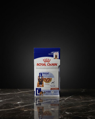 تغذية صحية للجراء من السلالات الكبيرة (طعام رطب – أكياس) 10 × 140 غرام