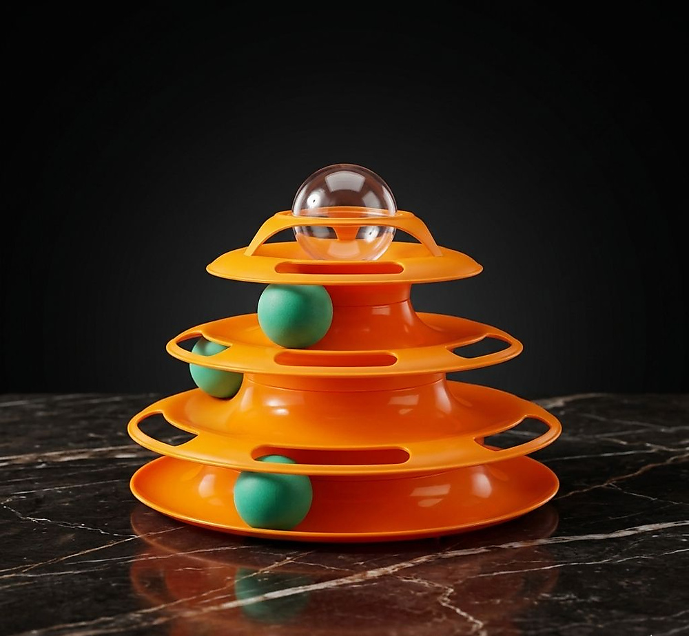 Interactive Tower of Tracks Cat Toy