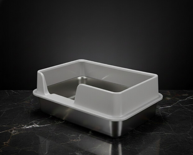 مرحاض قطط من الستانلس ستيل