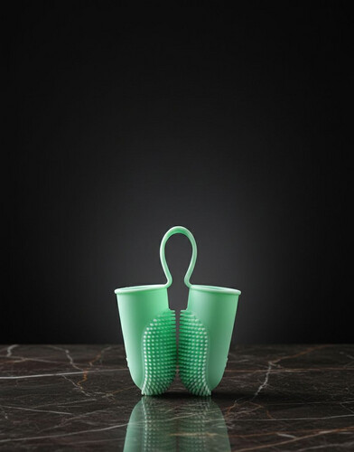 فرشاة اسنان بأصبعين