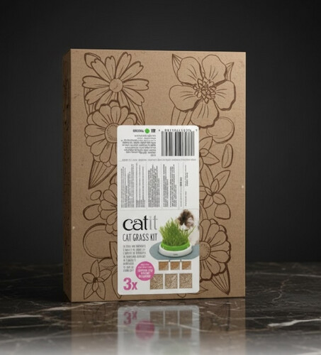 عدة عشب للقطط (مجموعة من 3 قطع)
