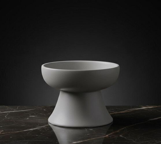 وعاء طعام مرتفع من السيراميك