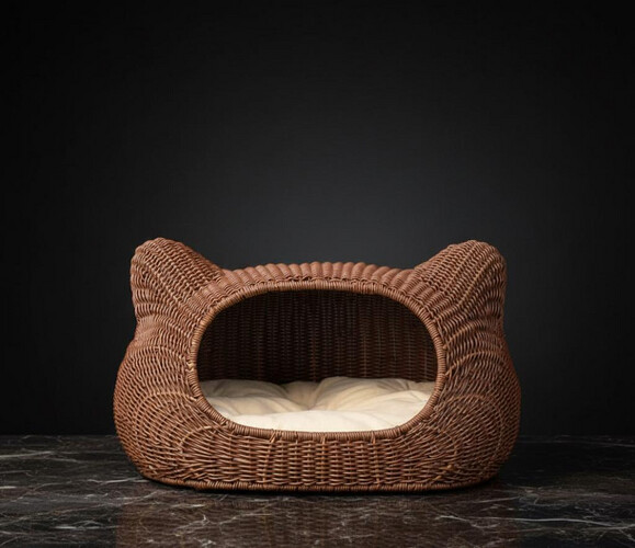 كوخ مريح للحيوانات صناعة يدوية مع الوسادة