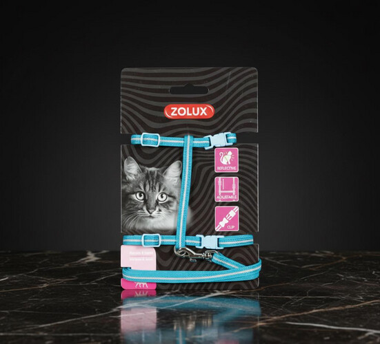 طقم حزام ومقود للقطط