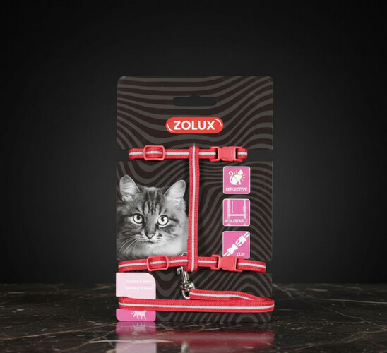 طقم حزام ومقود للقطط