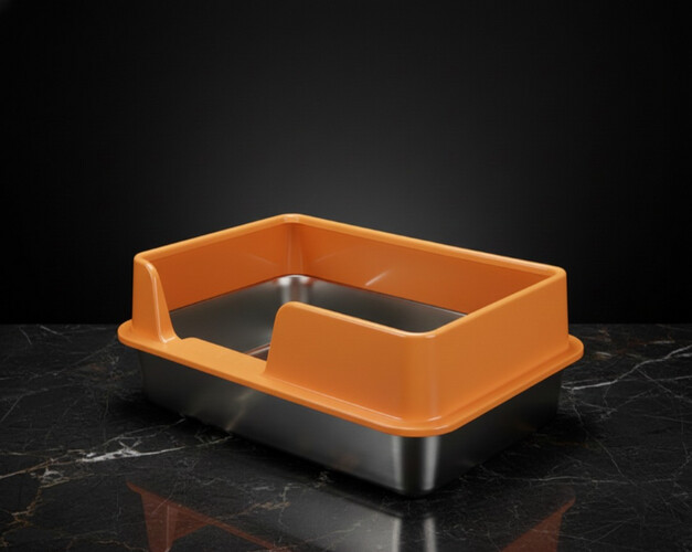 مرحاض قطط من الستانلس ستيل