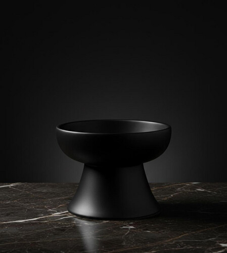 وعاء طعام مرتفع من السيراميك