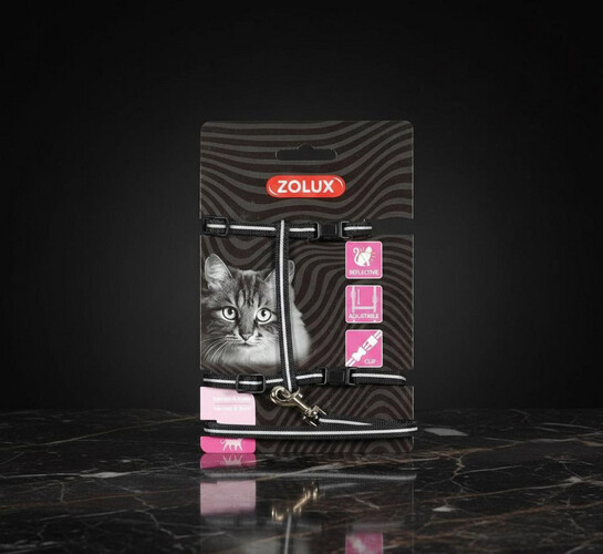 طقم حزام ومقود للقطط