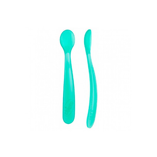 Soft Silicone Spoon 6M+ Blue Bi-Pack