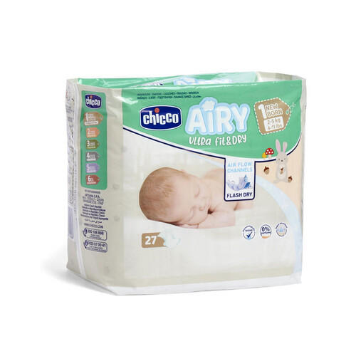 Chicco Airy Newborn Diapers Pack of 27