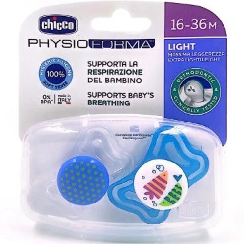 SOOTHER PHYSIO LIGHT BOY 16-36M SIL 2 PC