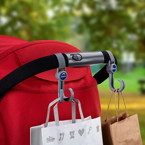UNIVERSAL HOOKS FOR STROLLER WHITE