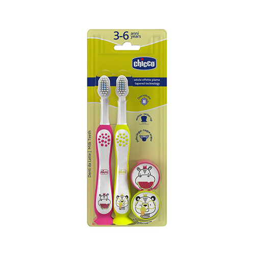 COMBO TOOTHBRUSHES HIPPO-PANDA 3-6Y