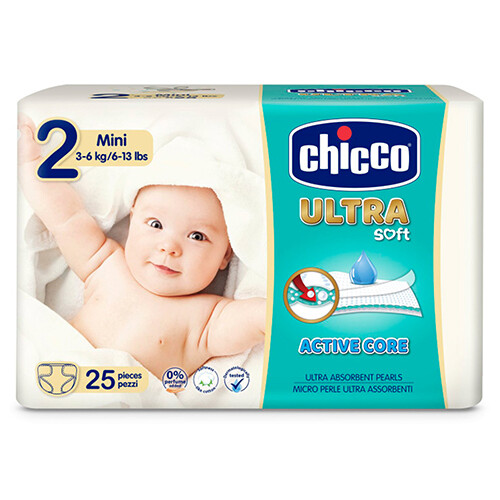 CHICCO DIAPER ULTRA MINI 25 PCS (3-6 KG)