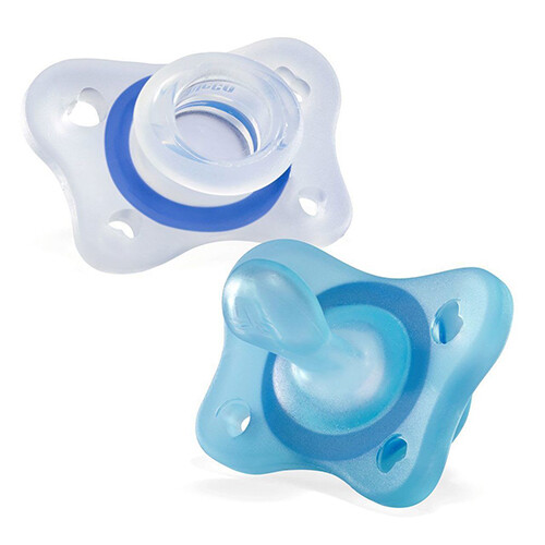 MINI SOFT SOOTHER BOY SIL 2-6M 2PCS C