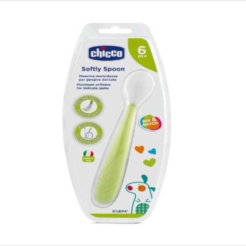 Soft Silicone Spoon 6M+ Green Up