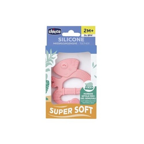 SOFT BRISTLES TEETHER PINK 2M+