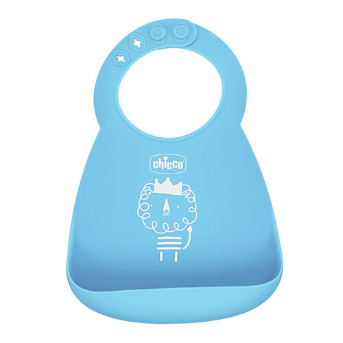 SILICONE BIB WITH CRUMBLE CATCHER BLUE