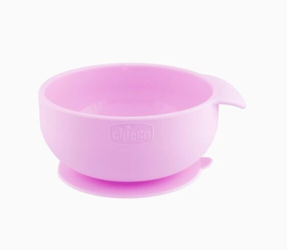SILICONE SUCTION BOWL PINK 6M+