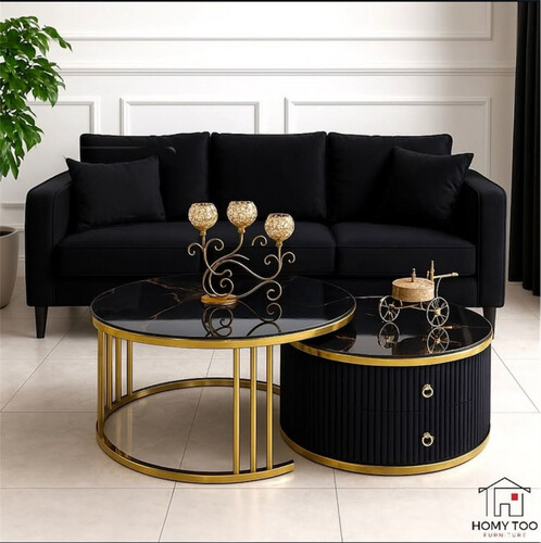 46469 - طقم طاولة رخام مع درجين