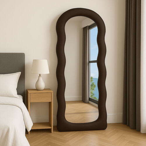 46398 - COFFEE VELVET MIRROR