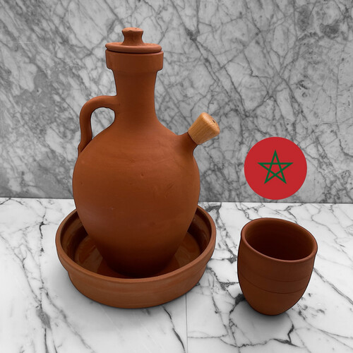 فخار عضوي سعة لتر ونص